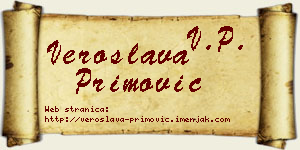 Veroslava Primović vizit kartica